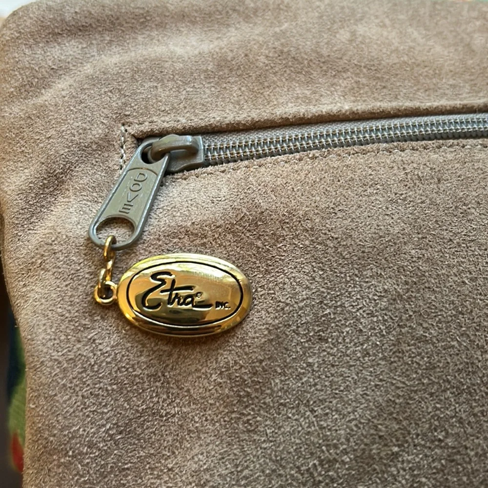 Vintage Etra suede leather crossbody
